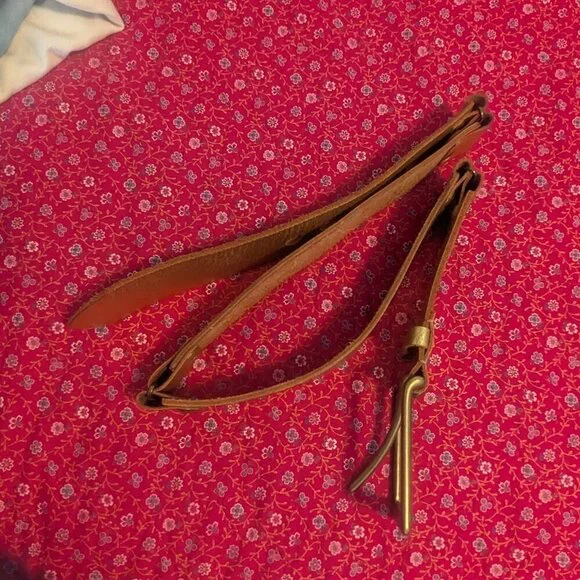 Linea Pelle Statement Chunky Buckle Leather Studded Belt Handmade Boho Gold - Picture 9 of 9